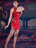 Beautiful Winnie snow red cheongsam sexy charming(20)